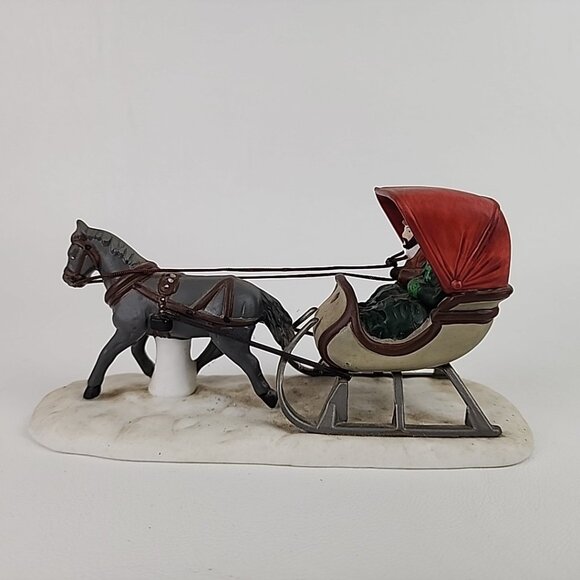 Department 56 Heritage Village "One Horse Open Sleigh" 5982-0 Accesory Vntg - Picture 3 of 8